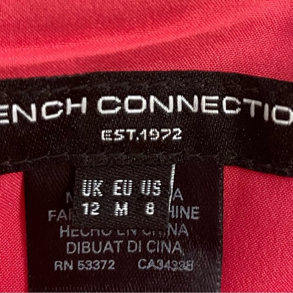 French Connection Pink V-Neck Bow Envelope NEW Dress size 8 adjustable straps - Picture 2 of 13